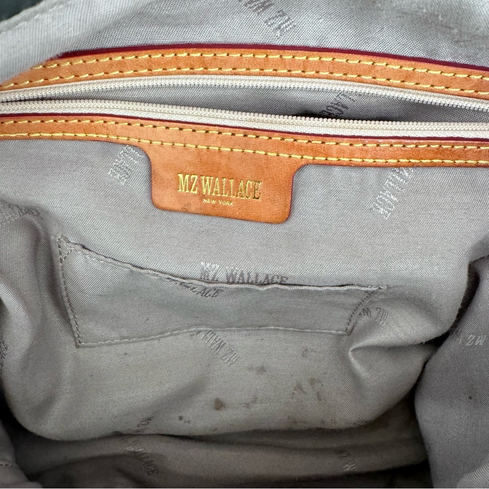 MZ Wallace Jane Bedford Tote Handbag Grey Green - Picture 6 of 10